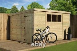 Empire 2500 Pent Garden Shed Wooden 10X4 10ft x 4ft SHIPLAP TONGUE & GROOVE PRE