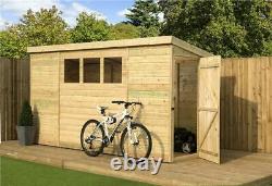 Empire 2600 Pent Garden Shed 10X3 SHIPLAP T&G PRESSURE TREATED WINDOWS DOOR RIGH
