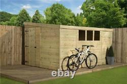 Empire 3000 Pent Garden Shed 9X4 SHIPLAP T&G PRESSURE TREATED DOOR LEFT END 3 L