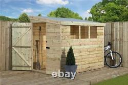 Empire 3000 Pent Garden Shed Wooden 8X7 8ft x 7ft SHIPLAP TONGUE & GROOVE PRESSU