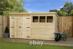 Empire 4000 Pent Garden Shed 4500 12X8 SHIPLAP PRESSURE TREATED T&G