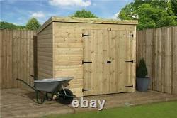 Empire 4000 Pent Garden Shed 7X3 SHIPLAP PRESSURE TREATED T&G DOUBLE DOOR RIGHT