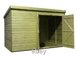 Empire 4500 Pent Garden Shed 10X5 SHIPLAP PRESSURE TREATED T&G DOUBLE DOOR RIGHT