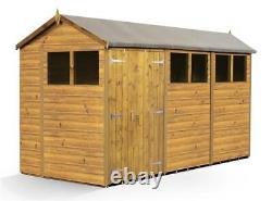 Empire Apex Garden Shed Wooden Shiplap Tongue & Groove 6X12 6ft x 12ft Double Do