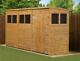 Empire Pent Garden Shed Wooden Shiplap Tongue & Groove 12X4 12ft x 4ft Windows