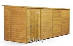 Empire Pent Garden Shed Wooden Shiplap Tongue & Groove 16X6 16ft x 6ft