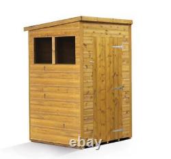 Empire Pent Garden Shed Wooden Shiplap Tongue & Groove 4X4 4ft x 4ft Windows