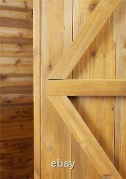 Empire Pent Garden Shed Wooden Shiplap Tongue & Groove 6X4 6ft x 4ft Double Door