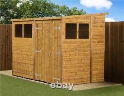 Empire Pent Garden Shed Wooden Shiplap Tongue & Groove 8X6 8ft x 6ft Double Door