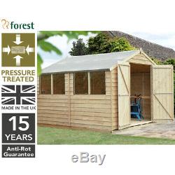 Forest 10'x10' Wooden Garden Shed Pressure Treated Garden Storage