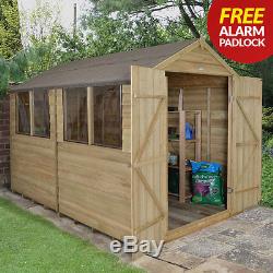 Forest 10x8 Apex Garden Workshop Outdoor Shed Building Pressure Treated 10FT 8FT