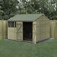 Forest 4LIFE 10x10 Shed Reverse Apex Double Door 4 Windows Wooden Garden Shed