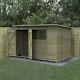 Forest 4LIFE 10x6 Shed Pent 2 Windows Double Door Wood Garden Shed Free Delivery