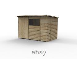 Forest 4LIFE 10x6 Shed Pent 2 Windows Double Door Wood Garden Shed Free Delivery
