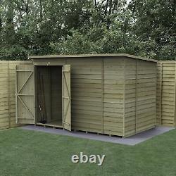 Forest 4LIFE 10x6 Shed Pent No Window Double Door Wood Garden Shed Free Delivery