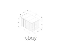 Forest 4LIFE 10x6 Shed Pent No Window Double Door Wood Garden Shed Free Delivery