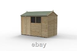 Forest 4LIFE 10x6 Shed Reverse Apex Double Door 4 Windows Wooden Garden Shed