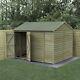 Forest 4LIFE 10x8 Shed Reverse Apex Double Door No Windows Wooden Garden Shed