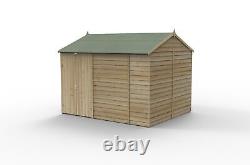 Forest 4LIFE 10x8 Shed Reverse Apex Double Door No Windows Wooden Garden Shed