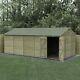 Forest 4LIFE 20x10 Shed Reverse Apex Double Door No Windows Wooden Garden Shed