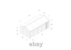 Forest 4LIFE 20x10 Shed Reverse Apex Double Door No Windows Wooden Garden Shed