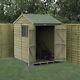 Forest 4LIFE 5x7 Shed Reverse Apex Double Door 2 Windows Wooden Garden Shed