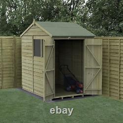 Forest 4LIFE 5x7 Shed Reverse Apex Double Door 2 Windows Wooden Garden Shed