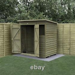 Forest 4LIFE 6x4 Shed Pent 1 Window Double Door Wooden Garden Shed Free Delivery