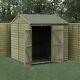 Forest 4LIFE 7x7 Shed Reverse Apex Double Door No Windows Wooden Garden Shed