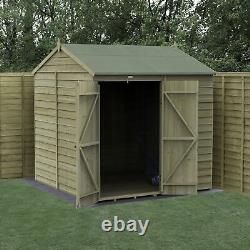 Forest 4LIFE 7x7 Shed Reverse Apex Double Door No Windows Wooden Garden Shed