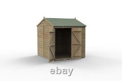 Forest 4LIFE 7x7 Shed Reverse Apex Double Door No Windows Wooden Garden Shed