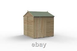 Forest 4LIFE 7x7 Shed Reverse Apex Double Door No Windows Wooden Garden Shed