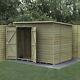 Forest 4LIFE 8x6 Shed Pent No Windows Double Door Wood Garden Shed Free Delivery