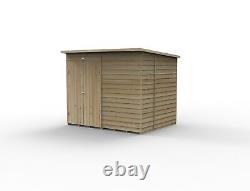 Forest 4LIFE 8x6 Shed Pent No Windows Double Door Wood Garden Shed Free Delivery