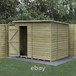Forest 4LIFE 8x6 Shed Pent Single Door No Window Wood Garden Shed Free Delivery