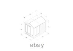 Forest 4LIFE Apex Summerhouse 6x8 Double Door 5 Window Garden Shed