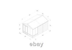 Forest 4LIFE Apex Summerhouse 8x12 Double Door 6 Window Garden Shed