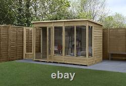 Forest 4LIFE Pent Summerhouse 10x6 Double Door 5 Window Garden Shed