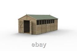 Forest 4Life 10x20 Apex Shed Double Door 8 Window Garden Storage Free Delivery