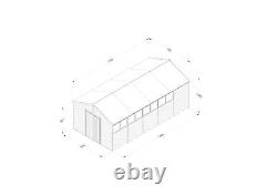 Forest 4Life 10x20 Apex Shed Double Door 8 Window Garden Storage Free Delivery