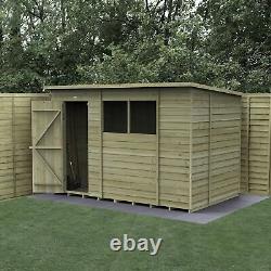 Forest 4Life 10x6 Pent Shed Single Door 2 Window Wooden Garden Building Free Del