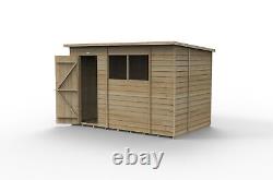 Forest 4Life 10x6 Pent Shed Single Door 2 Window Wooden Garden Building Free Del