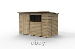 Forest 4Life 10x6 Pent Shed Single Door 2 Window Wooden Garden Building Free Del