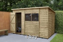 Forest 4Life 10x6 Shed Overlap Pent 2 Window Wooden Garden Building