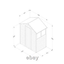 Forest 4Life 5x3 Shed Wooden Overlap Apex 2 Window 25yr Guarantee Free Delivery