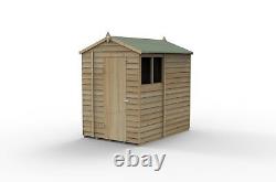 Forest 4Life 5x7 Apex Shed Single Door 2 Window Wooden Garden Storage Free Del