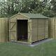 Forest 4Life 6x10 Apex Shed No Window Double Door Wood Garden Storage Free Del