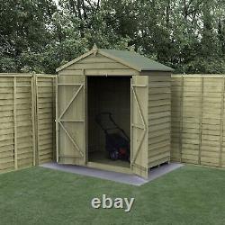 Forest 4Life 6x4 Apex Shed No Window Double Door Garden Storage Free Delivery
