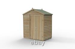 Forest 4Life 6x4 Apex Shed No Window Double Door Garden Storage Free Delivery