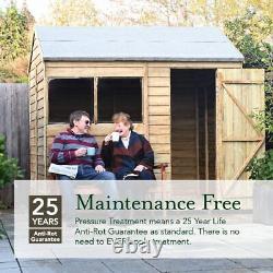 Forest 4Life 6x4 Apex Shed No Window Double Door Garden Storage Free Delivery